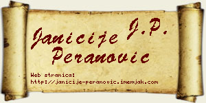 Janićije Peranović vizit kartica